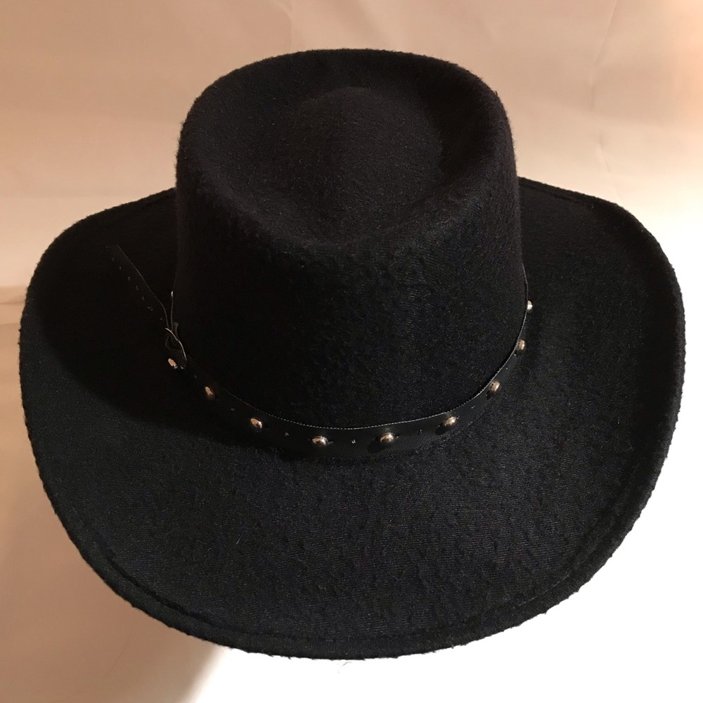 Pigalle Black Hawk Crushable Gambler Cowboy Hat - Picture 5 of 6